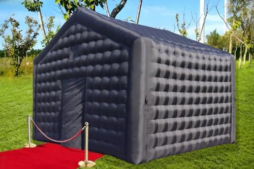 Large Black Inflatable Cube Disco Tent Square Gazebo Event Room Big Mobile Portable Night Club Party Pavilion for Backyard/Outdoor Events(20ftx16.5ft) Vinfgoes