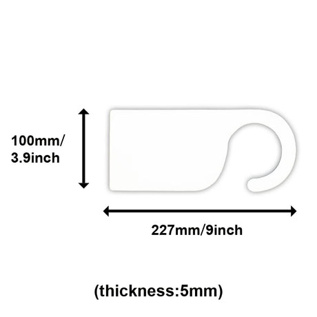 MR.R 5 Pieces Sublimation Blanks MDF Hardwood Blank Door Hang Tag,Door Sign Blank Wooden Hanger Plaque DIY Craft Project Message Notes Memo Board Door Knob Sign 9x4 inch MR.R