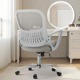 Sweetcrispy Home Office Managerial Executive Chair, Ergonomic Mesh Adjustable Swivel Mid-Back Chair with Comfortable Lumbar Support, Comfy Arms for Bedroom,Study,Student Sweetcrispy