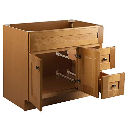 Design House Brookings 36 Inch Bathroom Vanity, Ready to Assemble, Solid Wood, Birch, 587139 Design House