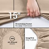 Utopia Bedding Twin Fitted Sheets - Bulk Pack of 6 Bottom Sheets - Soft Brushed Microfiber - Deep Pockets - Shrinkage & Fade Resistant - Easy Care (Beige) Utopia Bedding
