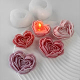 2Pack Heart Candle Mold, Heart Rose Silicone Molds for Candles, Rose Candle Molds for Resin Soap Candle Clay Craft & Home Decor.