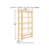 Signature Design by Ashley Realyn French Country 75" Bookcase with Drawer, Chipped White Signature Design by Ashley