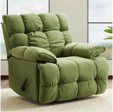 SITJOY Oversized Power Swivel Rocker Recliner Chair, Overstuffed Extra Wide Rocking Chair for Big and Tall, Glider Recliner Nursery Chair, Soft Breathable Fabric in Green, Manual