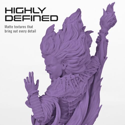 HATCHBOX 8K 3D Printer Resin Pro, High Precision Low Odor UV Curing 405nm Photopolymer 3D Printing Resin Liquid for LCD DLP Printing, 1000g Purple HATCHBOX