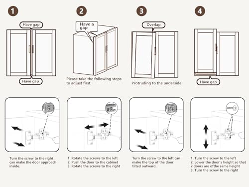 Gyfimoie Sideboard Buffet Cabinet with 2 Drawers, Farmhouse Kitchen Pantry with Adjustable Shelves, Coffee Bar Cupboard Cabinet with 3 Doors for Kitchen, Dining Room (Black) Gyfimoie