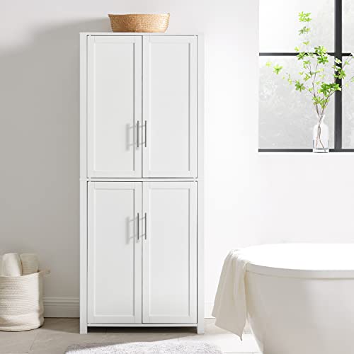 Crosley Furniture Savannah Tall Pantry, White - WoodArtSupply