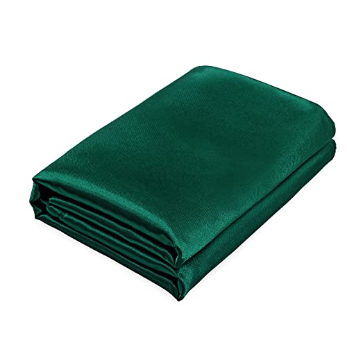 Homiest Blackish Green Satin Flat Sheet - Queen Size Luxury & Ultra Soft, Single Sold Separately Homiest