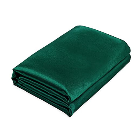 Homiest Blackish Green Satin Flat Sheet - Queen Size Luxury & Ultra Soft, Single Sold Separately Homiest