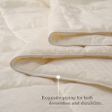 CUDDLE DREAMS Wool Comforter Duvet Insert, 100% Australian Wool Filling with Soft Noiseless Cotton Shell, Natural Warmth (Midweight for All Season, Queen) CUDDLE DREAMS