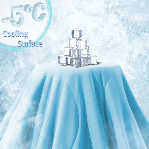 ELNIDO QUEEN Cooling Comforter for Hot Sleepers, Summer Cooling Blanket Twin Size for Night Sweats, Q-Max 0.45 Breathable All-Season Lightweight Blanket, (68x90 inch，Blue ELNIDO QUEEN