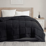 Hearth & Harbor Down Alternative Comforter - All Season Soft Quilted Full Bed Comforter Duvet Insert with Corner Tabs - Full Size Black Hearth & Harbor