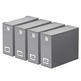 SpaceAid 4 Pack Bed Sheet Organizers and Storage, Foldable Organizer for Linen Closet, Sheets Set Folder Keeper with Window XL (Queen & King Size) Organizing Bedding Container, Gray 91ZDSN-SL01-G4 SpaceAid