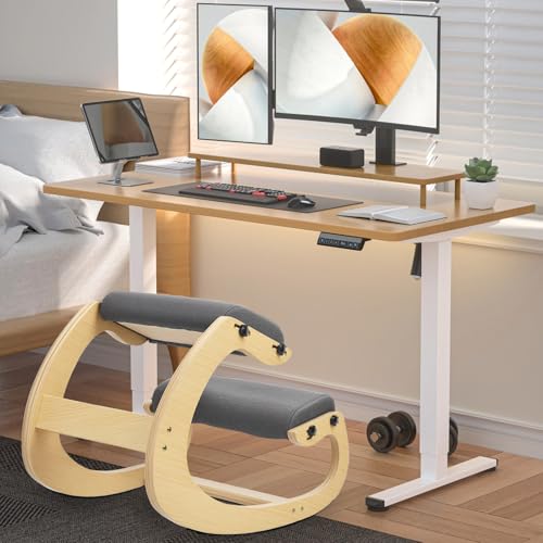 YOXIER Kneeling Chair,Kneeling Desk Chair,Office Sitting Posture Correction Chair,Rocking Home & Work Wooden Computer Desk Chairs, Back & Neck Spine Pain, Better Posture, Ergo Knee Support Stool 1 Set YOXIER
