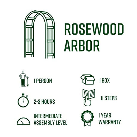 Rosewood 47"W x 89"H Cedar Arbor Vita