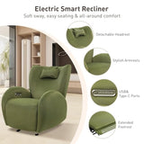 EONIX Stylish Power Glider Rocker Recliner Chair, Dual Motor Independently Controlled Footrest and Backrest, Detachable Headrest, Lazy Boy Recliner for Living Room, SXXY010041, Olive Green