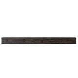 Modern Ember Modern Rustic 60 Inch Wood Mantel Shelf in Charcoal Black Stowe, Wall-Mounted Shelf with Dark Hand Brushed Sand Groove Pattern; for Fireplaces, Hearths & Décor Modern Ember