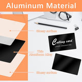 350 Pcs Metal Business Card Blanks, Black Aluminium Metal Business Cards for CNC Laser Engraving Engraver Multipurpose Personalized Custom Business Cards Blank Thickness 0.01 Inch lipetol