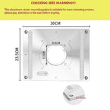 Aluminum Router Plate for Woodworking, Router Table Insert Plate Aluminum Router Insert Plate Router Table Mounting Plate with 2 X Router Table SSEHCWAN
