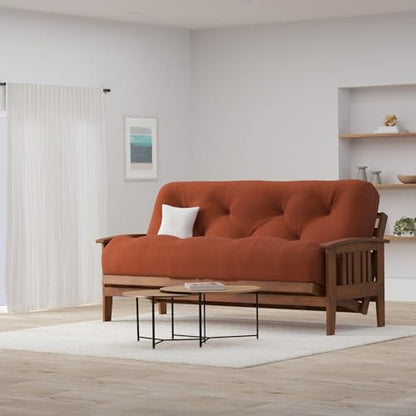 Nirvana Futons Westfield Wood Futon Frame - Full Size (Frame Only), Transform to 3 Positions - Sofa, Lounger, Bed