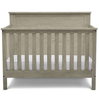 Delta Children Middleton 4-in-1 Convertible Baby Crib, Textured Limestone - WoodArtSupply