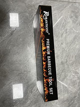 ROMANTICIST 28pc BBQ Accessories Set with Thermometer - The Very Best Grill Gift on Birthday Wedding - Heavy Duty Stainless Steel Grill Set in Case for Outdoor Cooking Camping Grilling Smoking ROMANTICIST