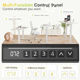 Furmax Electric Standing Desk, 45 x 24 Inches Sit Stand up Desk, Sit Stand Height Adjustable Home Office Desk with 4 Height Position Memory - with Splice Board (White, 45) Furmax