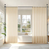 Seamless Room Divider Curtain Rod - No Drilling Space Partition Adjustable Privacy Separator 4-10ft(H) 32-80inch(W) Heavy Duty Temporary Wall Divider Floor to Ceiling Tension Rod, Black SIBRAD