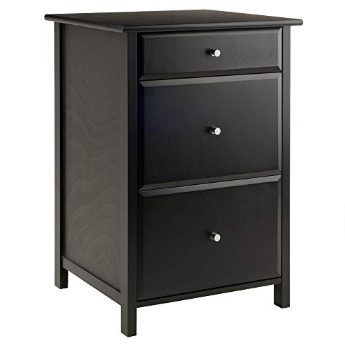 Winsome Delta File Cabinet Black Home Office - WoodArtSupply