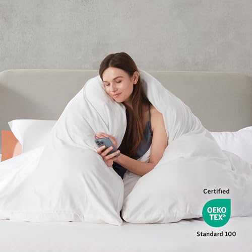 Hearth & Harbor King Duvet Cover Set - King Soft Prewashed White Duvet Cover, 3 Piece Set with Zipper Closure, 1 Duvet Cover 104x90 inches and 2 Pillow Shams Hearth & Harbor