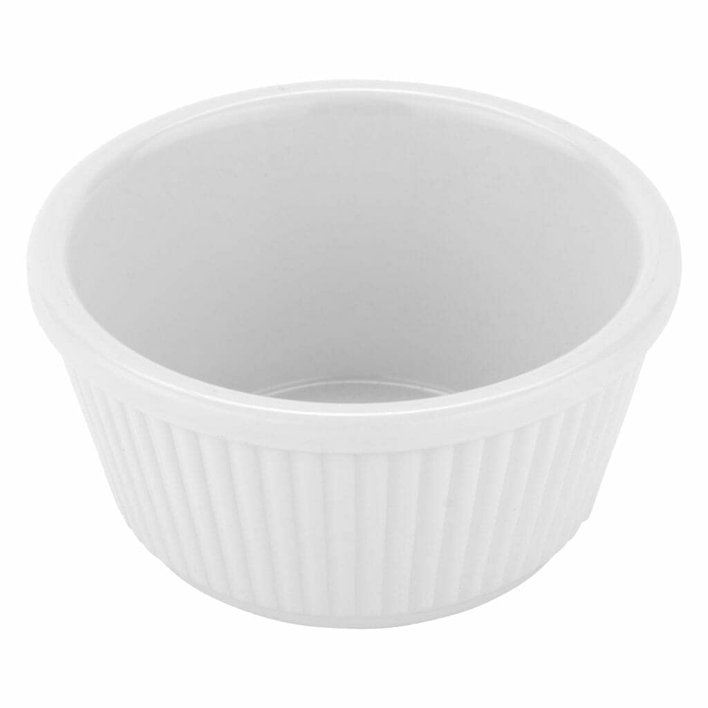 G.E.T. F-635-W White 3 oz. Fluted Ramekin, Break Resistant, White (Pack of 12) GET