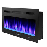 CONTOURE RV 31" Built-in Electric Heater with Fireplace Design - Mobile Ready | Adjustable Heat, Flame Colors | Remote Control, Timer | Modern Design for RVs CONTOURE