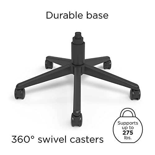 STAPLES Kroy Ergonomic Office Task Chair, Breathable Mesh Swivel Seat & Back, Adjustable Height, Lumbar Support, Black STAPLES