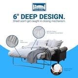 Sleeper Sofa Sheet, Trifold Mattress, Queen Size Sofa Bed Sheet 59" x 72" x 6", Fits 6" Futon Bed, Percale Cotton/Poly Blend, for 6 inch Mattress, Made in The USA BARGOOSE HOME TEXTILES, INC.