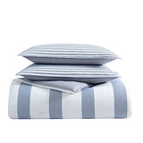 Nautica - Queen Duvet Cover Set, Cotton Reversible Bedding with Matching Shams, Mediterranean Inspired Home Decor for All Seasons (Fairwater Blue, Queen) Nautica