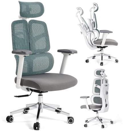 Ergonomic Office Chair 500 LBS Home Mesh Office Chair Comfortable Gaming Desk Chairs Adjustable 90-125° Tilt Rolling Computer Chairs with Wheel 3D Armrest ESaure
