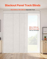 VEVOR Panel Track Blinds, Extendable Track from 45.8 in to 86 in W, Trimmable Panel Curtains Up to 96 in H, Vertical Blackout Panel Blinds for Sliding Doors, Patio Doors, Room Divider, Light Gray VEVOR