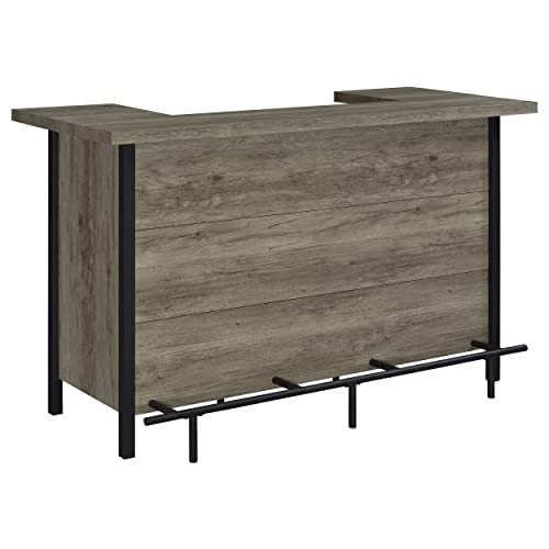 Coaster Furniture Bar Unit Grey Driftwood Black 182105 - WoodArtSupply