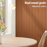 Art3d WPC Slat Wall Panels, 16-Pack 48 x 6 Inch 3D Wall Accents for Interior Wall Decor, Living Room, Bedroom, Teak Art3d