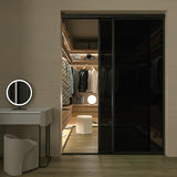 Doors55 Glass Room Divider and Sliding Glass Closet Doors - Smoked Frosted Partition Wall - Clear, Smoked and Frosted Glass Sliding Doors Options (Smoked Glass, 60x80) Doors55