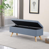 HomePop Modern Storage Bench, Blue Large HomePop