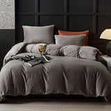 WARMDERN Khaki Flannel Velvet Duvet Cover King Size Duvet Cover Bedding Sets, 3pcs Ultra Soft Luxury Textured Modern Crystal Velvet Duvet Covers with Zipper Closure(Khaki, King) WARMDERN