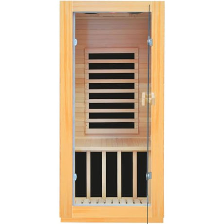 Lamar Far Infrared Sauna with Red Light Therapy, Low EMF Home Sauna Room, 10-Color Light, 5 Heating Plates, Bluetooth Speakers, Digital Control Panel - Personal Indoor Luxury Spa for House and Gym Lamar