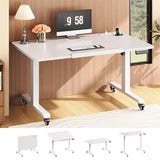 SEDETA 47 x 24 Inches Electric Standing Desk, 180° Tiltable Mobile Rising Computer Desk Height Adjustable with Wheels for Drawing/Writing/Gaming/Study/Home Office/Small Space, White SEDETA