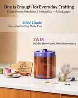 WECREAT Lumos Dual (3W IR+10W Diode) Laser Engraver with 20.5" Extension, 4000mm/s Speed, 8K Precision, Laser Engraving Machine for Batch Engraving Jewelry, Colorful Metal, Wood Leather Craft DIY Fair WECREAT