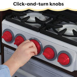 KidKraft Uptown Elite Espresso Play Kitchen with EZ Kraft Assembly™, Lights and Sounds, Working Ice Maker and Click and Turn Knobs, Gift for Ages 3+ KidKraft