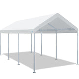 ADVANCE OUTDOOR 10x20 ft Heavy Duty Carport Potable Car Canopy Garage Party Tent Boat Shelter, Adjustable Height from 9.5 ft to 11 ft, White ADVANCE OUTDOOR