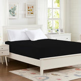 Hotella 100% Microfiber Full Size Fitted Sheet Only, 54"x75" Hotel Quality Deep Pocket Bottom Sheet, Up to 14" Matress Protector, Machine Washable and Non-Fade, Snug Fit & Stay in Place,Black Hotella