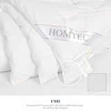 HOMTEC Duvet Insert Cotton Comforter California King Size White Down Alternative Fill 100% Cotton Shell Quilted Fluffy Comforter Lightweight All Season 8 Corner Tabs Durable Breathable Noiseless HOMTEC