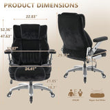600LBS Fabric Big and Tall Executive Office Chair with 5D Flip Arms and Pocket Spring Cushion, Ergonomic Heavy Duty Desk Chair with Lumbar Support,High Back Cloth Computer Chair,Rubber Wheels Famsway
